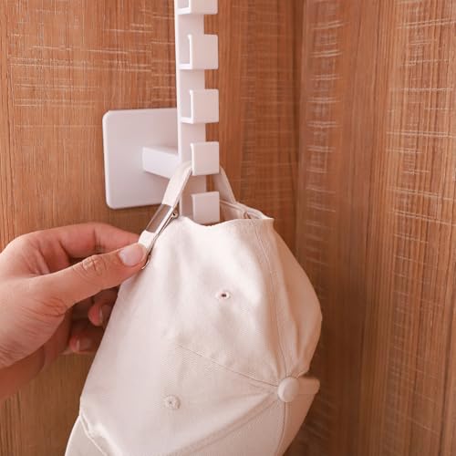 Pacote com 2 suportes para chapéus de beisebol, suporte de parede, organizador de chapéus de beisebo