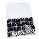RC Screw Kit 1000pcs RC Car Screws, RC Parts Kit for Traxxas Axial Arrma Redcat RC4WD HSP HPI SCX10 Losi 1/8 1/10 1/12 1/16 Scale RC Cars Trucks Crawler Buggy Accessories