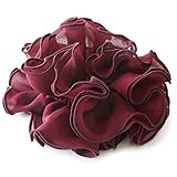 [ジュエルボックス] JewelVOX シュシュ ヘアアクセサリー レディース ボリューム シフォン生地 ボリューム 大人 おしゃれ ワイン