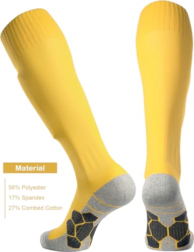 Image of APTESOL Knee High Sport Soccer Baseball Socks for Youth Boys Girls (1 /3 /5 Pairs)