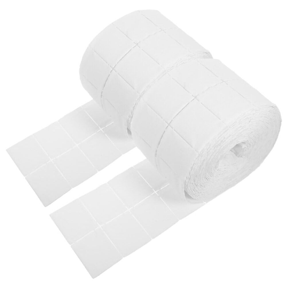 FRCOLOR 2 Rolls Nail Removal Wipes Makeup Remover Pads Gel Nail Polish Remover 500 Sheets