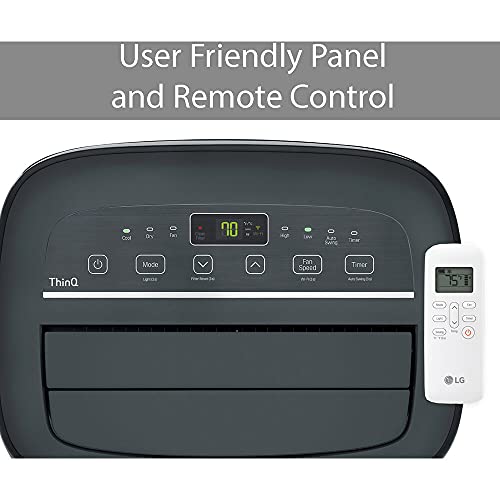 Image of LG 8,000 BTU (DOE) 12,000 BTU (ASHRAE) Smart Portable Air Conditioner, 115V, Cools 350 Sq.Ft. (14' x 25' Room Size), Voice Control, Works with LG ThinQ, Amazon Alexa, and Hey Google