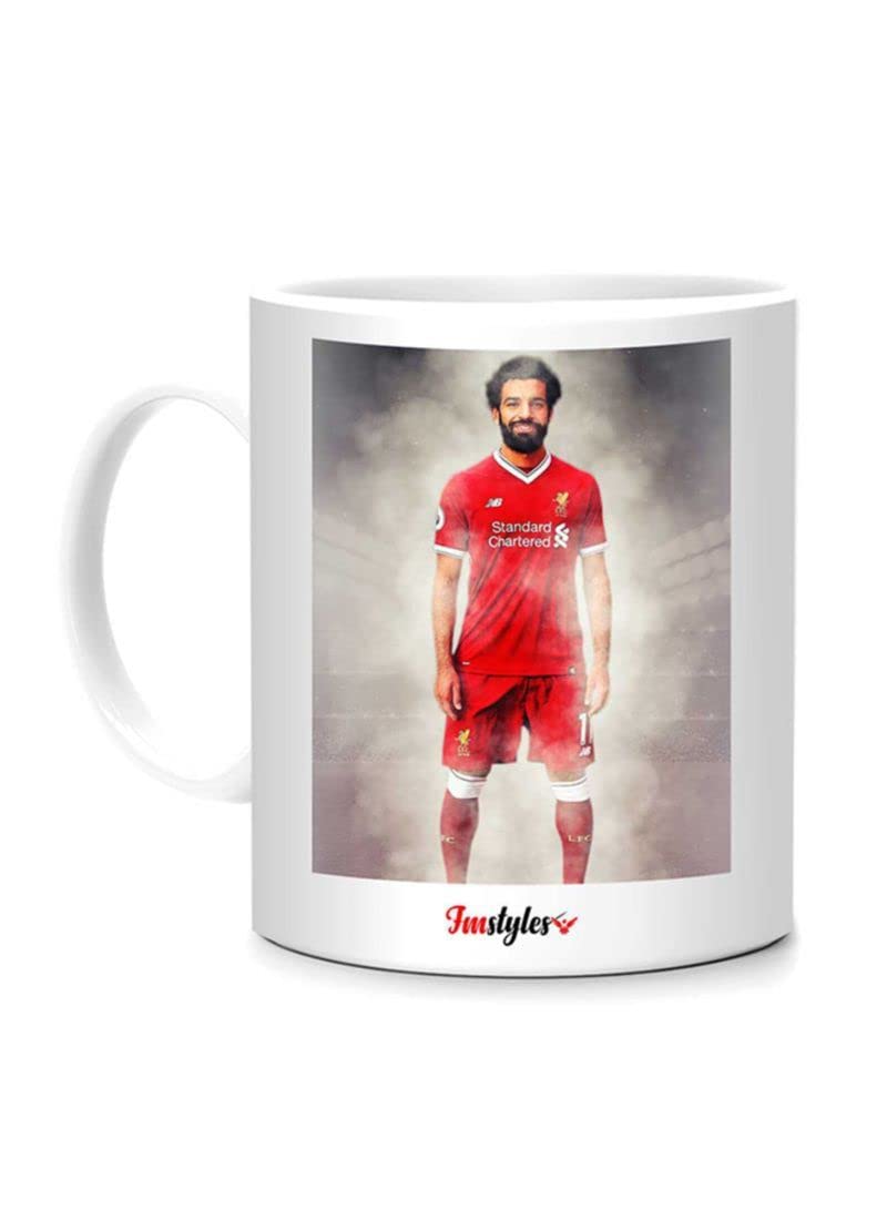 VOLTX DESIGN Printed Mohammed Salah Ready Set Go Mug White/Red 10centimeter (VTX-004641)