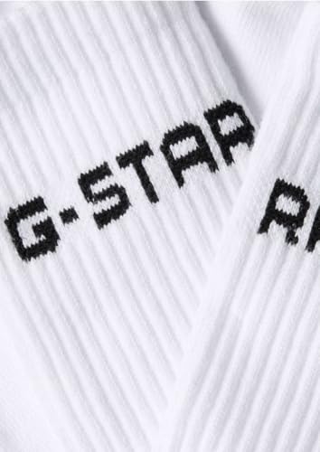 G-STAR Men's Cotton Blend Brand Logo Mid-Calf Athletic Crew Sock 2-Pack3