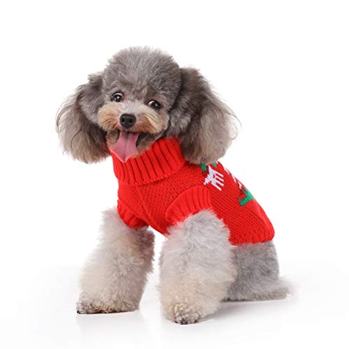 Roupa de Natal para animais de estimação Suéter com padrão de palhaço adorável cachorro traje quente