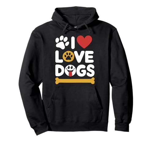 I Love Dogs Paw Heart - Diseño de canino Sudadera con Capucha