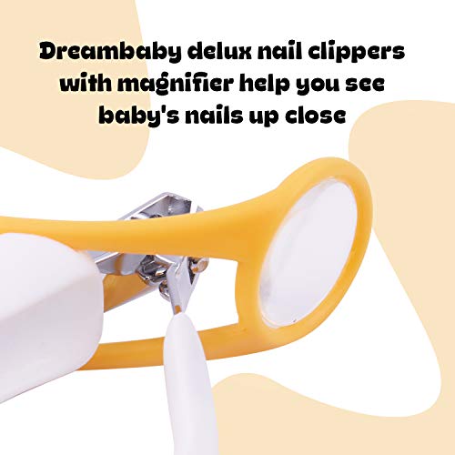 Image of Baybee Baby Nail Clipper with Magnifier Zoom Lens, Safety Nail Cutter for New Born Babies Infant Toddler, Manicure Pedicure Care| Baby Nail Cutter| Nail Clipper for New Born Baby (Pack of 1) (Orange)