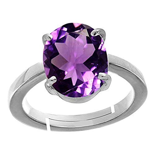 LMDLACHAMA 10.60 Carat Amethyst Stone Silver Plated Adjustable Ring Certified natural Katela/Jamunia Ring for men and women (B093LPRHKD) Amazon Price History, Amazon Price Tracker