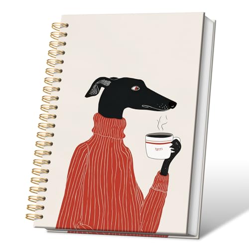 VONTP Funny Doberman Dog Spiral Notebook Journal, 5.5x8.3 Inch