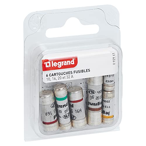 Legrand - Lot de 6 cartouches fusibles pour porte-fusibles - sans témoin