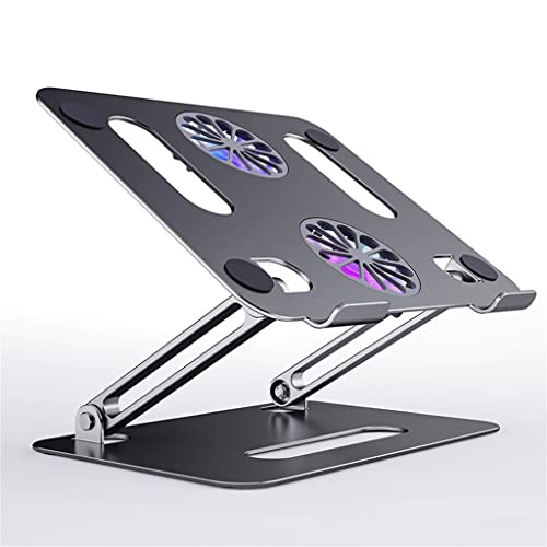 Soporte plegable para portátil con ventilador y base ajustable miniatura 1