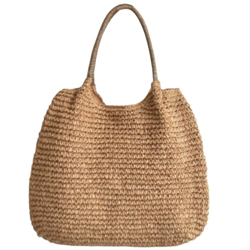 Sac à main en paille tressée chic coloris kaki Ha pour un été élégant