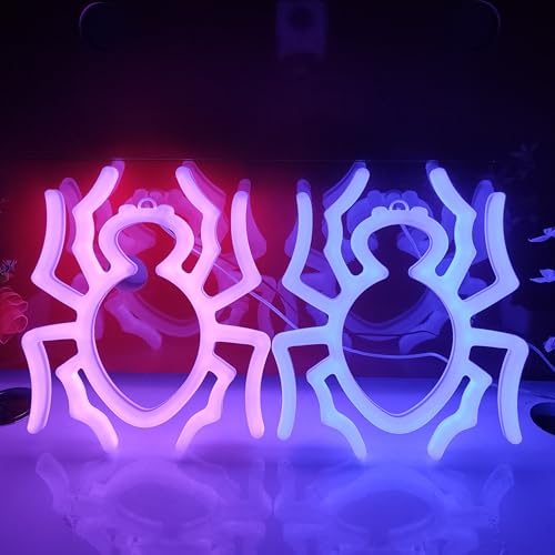 Image of JYWJ Spider LED Neon Signs Desktop Wall Decoration Light
