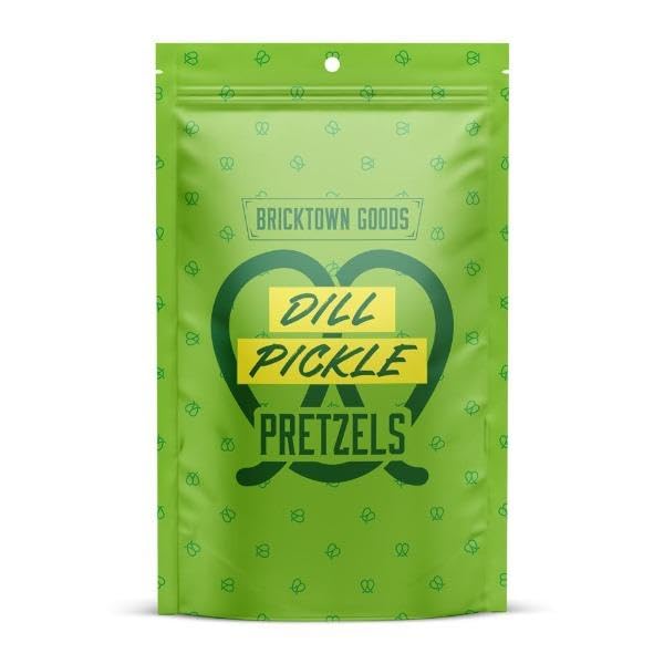 Dill Pickle Flavored Pretzels Healthy Gourmet Pretzel Snacks Sour & Pickly Tasty