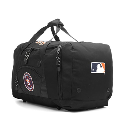 Image of THE NORTHWEST COMPANY MLB Houston Astros Roadblock Embroidered Duffel Bag, 20-Inch, Black