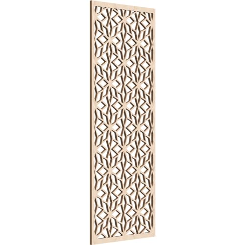 Image of Lake Decorative Pierced Fretwork Wood Wall Panels, 17 3 /8 inchW x 44 3 /8 inchH x 3 /8 inchT, Red Oak