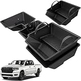 AutoBull Under Seat Storage Compatible with 2019-2026 Dodge Ram 1500 Crew Cab New Body Style (Not for Classic), Upgraded Rear Underseat Organizer Cargo Box