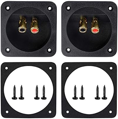 2Pcs 3.1" Square Speaker Box Terminal Cup, Binding Post Connectors