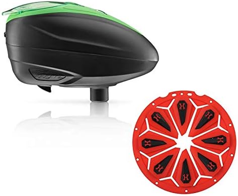 Dye LT-R Electronic Paintball Loader - Lime with HK Army Epic Speed Feed (Lime with Lava Epic Speed Feed)