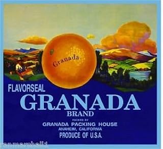 Magnet Anaheim Orange County Granada Orange Citrus Fruit Crate Magnet Vintage Art Print