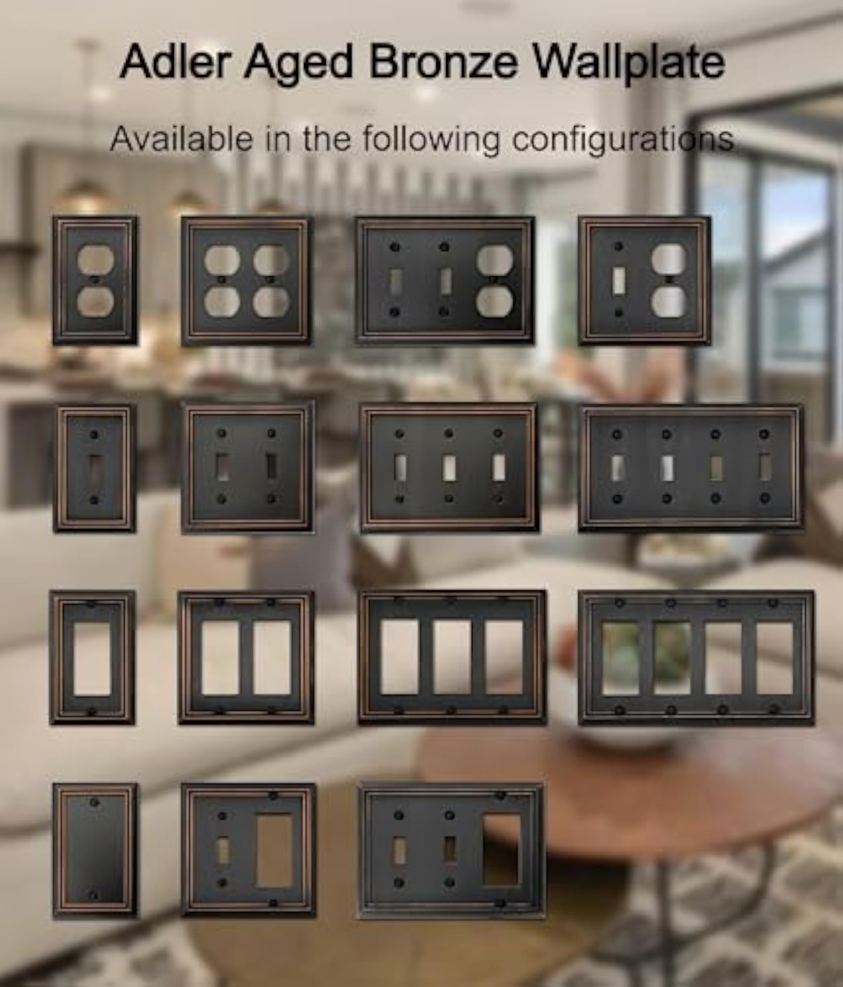 Aged Bronze Single Duplex Outlet Light Switch Cover
