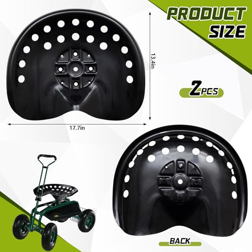 Image of MorningRo 2 Pcs Metal Tractor Seat Vintage Tractor Seat for Lawnmower, Forklift, Farm, Home or Bar Stool (Black)