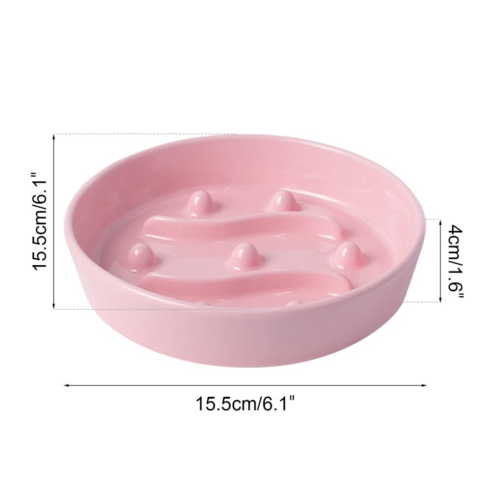 Ciotole Anti Ingozzamento per Cani, Ciotola Gatti in Ceramica con Alimentazione Lenta, Ciotole Cane Antiscivolo, per Animali di Piccola, Media, Taglia
