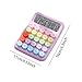 ZGUZMCMK Desktop Calculator Handheld Portable Easily Press Compact Mechanical Button Accessories Office, Purple