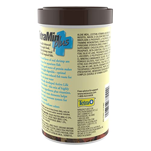 Tetra Tetramin Plus Tropical Flakes 2.2 Ounces, Nutritionally Balanced Fish Food, With Added Shrimp #TOP1