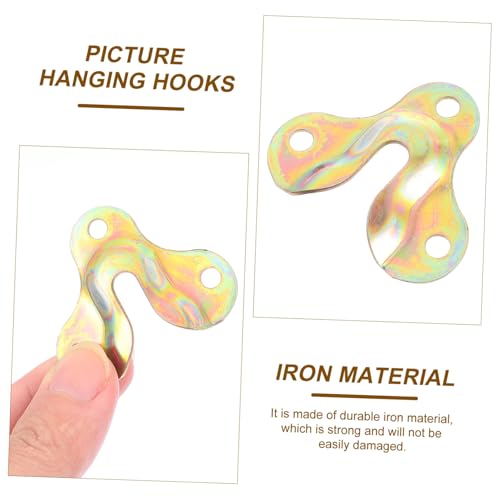 Image of Tofficu 50pcs Iron Keyhole Hangers for Wall Clocks Photo Frames and Home Decor Picture Hanging Hardware Resistance for Easy Installation and DIY Projects