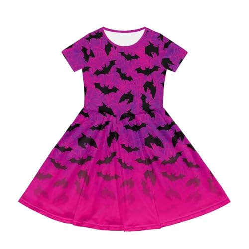 Image of Short Sleeve Dress for Girls with Pockets Cute Toddler Girl Clothes Summer 2-12