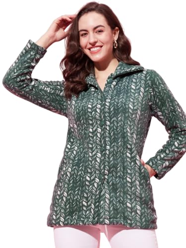 Image of Modeve Women Printed Full Sleeve Jacket for Winter