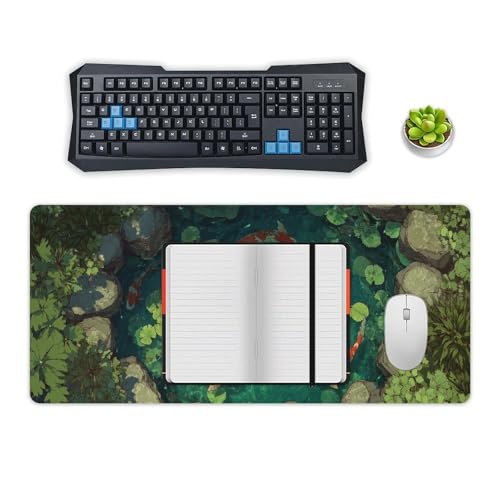 Alfombrilla de ratón Koi para juegos y oficina con base antideslizante 3XL 3