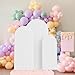 Maiangel Set of 3 Wedding Arch Cover Spandex Fitted Stretchy Arch Stand Covers,2-Sided Round Top Chiara Backdrop Cover for Party Birthday Banquet Baby Shower Arch Decoration (4ft,5ft,6ft White)