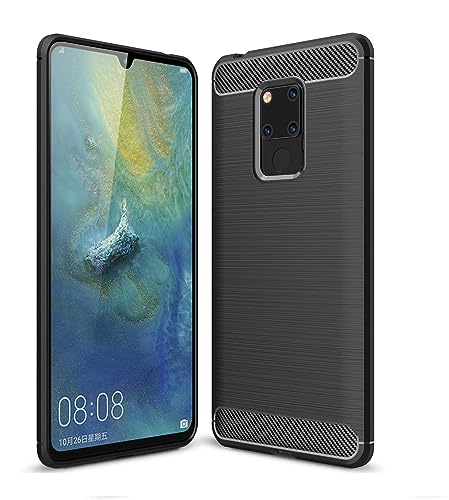 Cruzerlite Custodia per Huawei Mate 20X, Carbon Fiber Shock Absorption Slim TPU Cover per Huawei Mate 20X (Black)