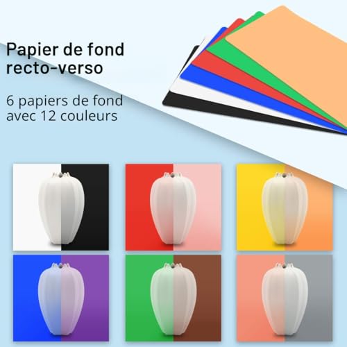 Mini Studio Photo avec Lumiere, PULUZ 25cm Boite Photo Portable Tente Lumineuse pour kit de Photographie de Produits de Tente de Prise de Vue avec 96 lumières LED et 12 Couleurs de Fond – vue 4