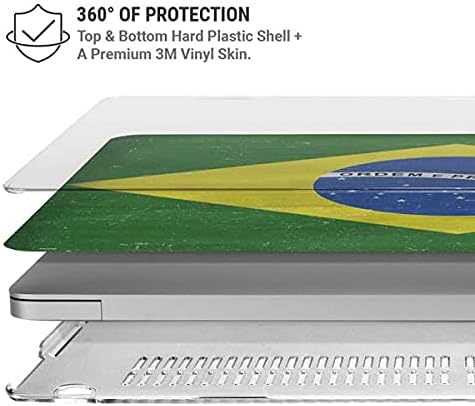 Skinit Case + Skin Compatible with MacBook Air 13in (2020) Originally Designed Brazil Flag Distressed Design