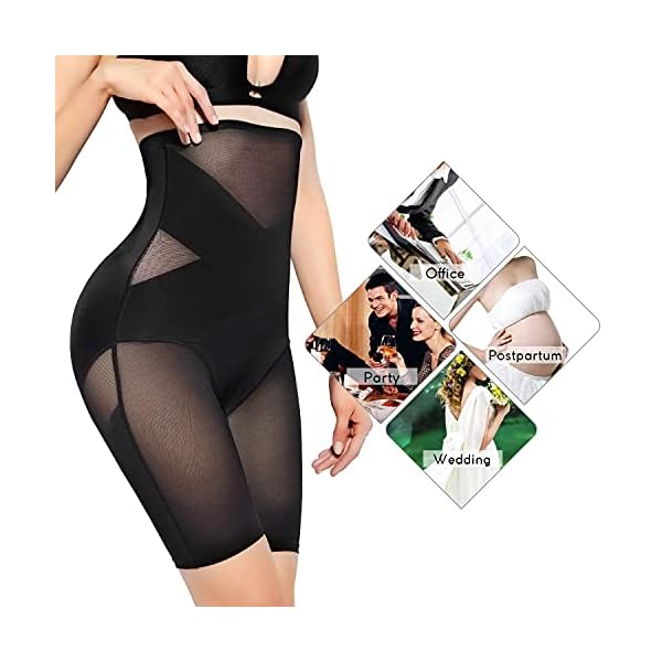 MOVWIN-Tummy-Control-Body-Shaper-Shorts-High-Waist-Thigh-Slimmer-Panties-Shapewear MOVWIN Tummy Control Body Shaper Shorts - High Waist Thigh Slimmer Panties Shapewear Black