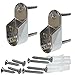 Desunia - 10 Pack - Oval Closet Rod End Supports - Screw on Type - 15mm x 30mm - Polished Chrome