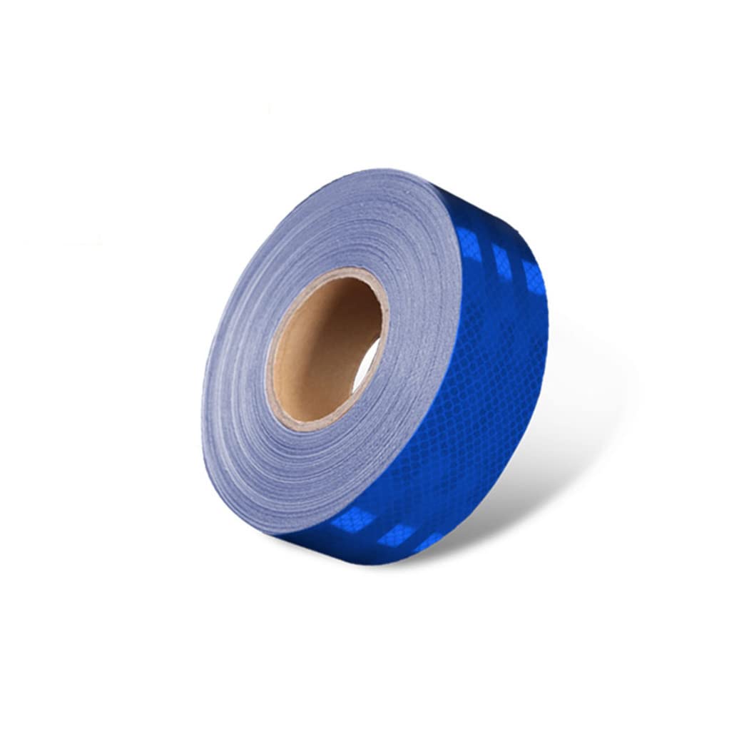 Cinta Reflectante Impermeable para Exteriores, Cinta Reflectante 5cm x 10m for Seguridad Vehicular Adhesivo de Alta Intensidad Multicolor(Blue)