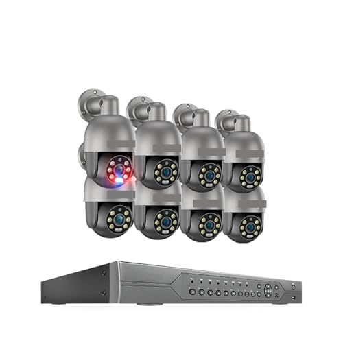 16CH 5MP 8MP PTZ POE ZLeBJVXe J[iCg 4K lZT[ CCTV NVR rfIĎJLbg(4T,16CH 8pcs Cam 5MP)