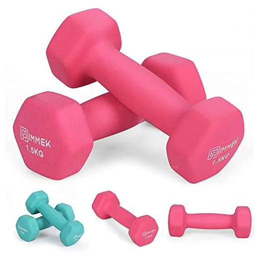 IMMEK Neopren hantlar hantlar kvinnor träning hantelset matt halkfritt gjutjärn fitness träningshantel för män och kvinnor barn, 2 x 1 kg cyan och 2 x 1,5 kg rosa hantelset (set om 4)