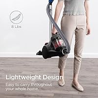 Eureka Bagless Canister Vacuum Cleaner, Lightweight Vacuum for Home, Red — image 7