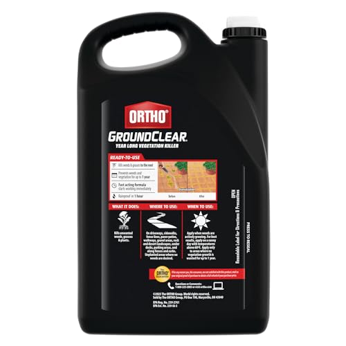 Image of Ortho GroundClear Year Long Vegetation Killer Refill - Kills Weeds and Grasses, Prevents Unwanted Weeds and Grasses for Up to 1 Year, 1 gal. (Pack of 4)
