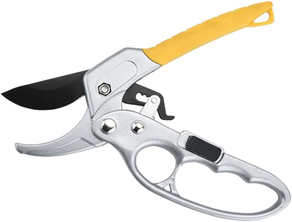 Ratcheting Pruning Shears Garden Clippers Sharp Hand Pruners Durable Gardening Scissors fit for Men, Women, Elderly and Weak Hands
