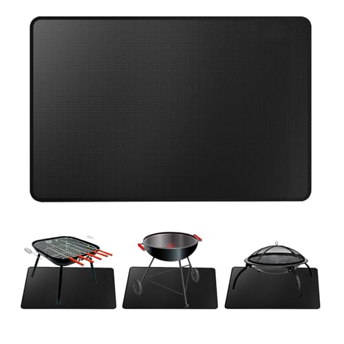 Outdoor Grill Mat, fireproof mat，25 x20 Inch Outdoor Fireproof Grill Mats for outdoor Grill,Protects Your Outdoor Grill Table, Oil Proof Water proof BBQ Mat are Easy to Clean and Store