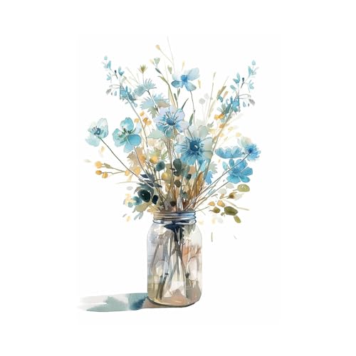 Toile fleurs abstraites pour decoration murale de salon moderne