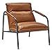 Produktbild VASAGLE EKHO Kollektion - Loungesessel, Armlehnenstuhl mit Metallrahmen, Kunstleder, mit Nähten, Mid-Century-Modern-Stil, für Wohnzimmer, Schlafzimmer, Arbeitszimmer, Lounge, karamellbraun LAC014K01