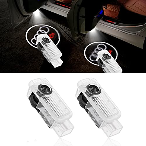 Car Door Logo Projector Light, 2 Pack LED HD Ghost Shadow Welcome Light for Car, Compatible with A-4/A-5/A-6/A-7/A-8/Q-3/Q-5/Q-7 Series, Automotive Lighting Accessories