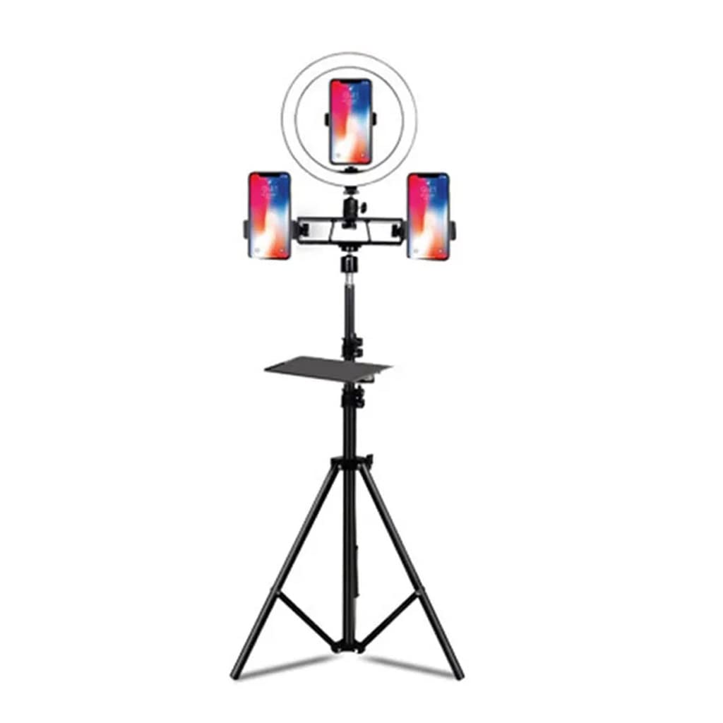10 Inch Video LED Selfie Light Lamp Photography with Phone Holder Tripod Stand for Makeup-image-47